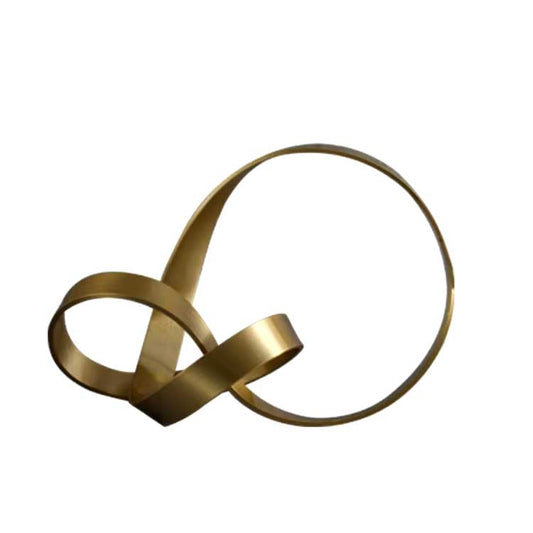Gold Ribbon Metal Sculpture 18 cm