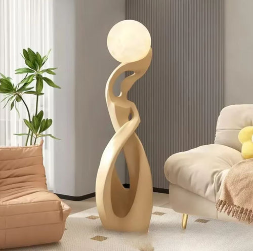Abstract Nordic Statue, Yellow, 82 cm
