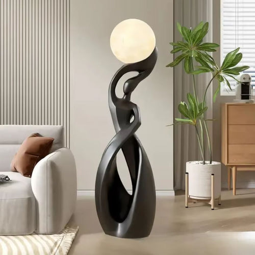 Abstract Nordic Statue, Black, 82 cm