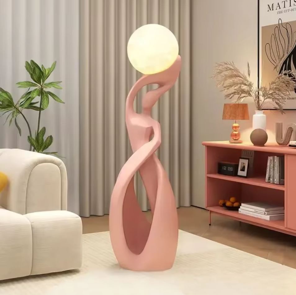 Abstract Nordic Statue, Pink, 82 cm