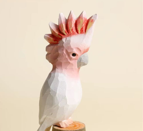 Wooden Parrot Bird 12 cm