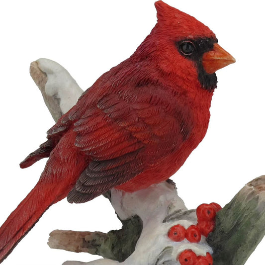 Resin Cardinal Bird Statue 20 cm