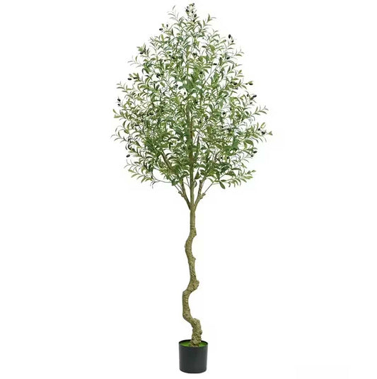 Realistic Artificial Olive Tree with Black Pot XXL 240 cm
