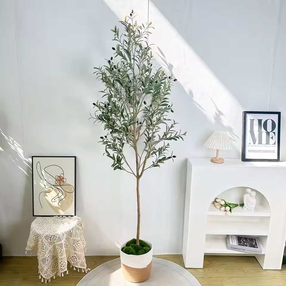 Realistic XXL Artificial Olive Tree (No Pot) 200 cm
