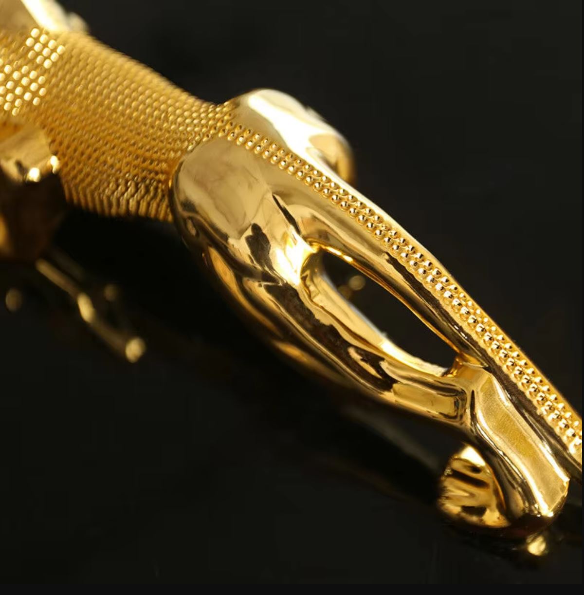 Gold Resin Panther Statuette 6 cm