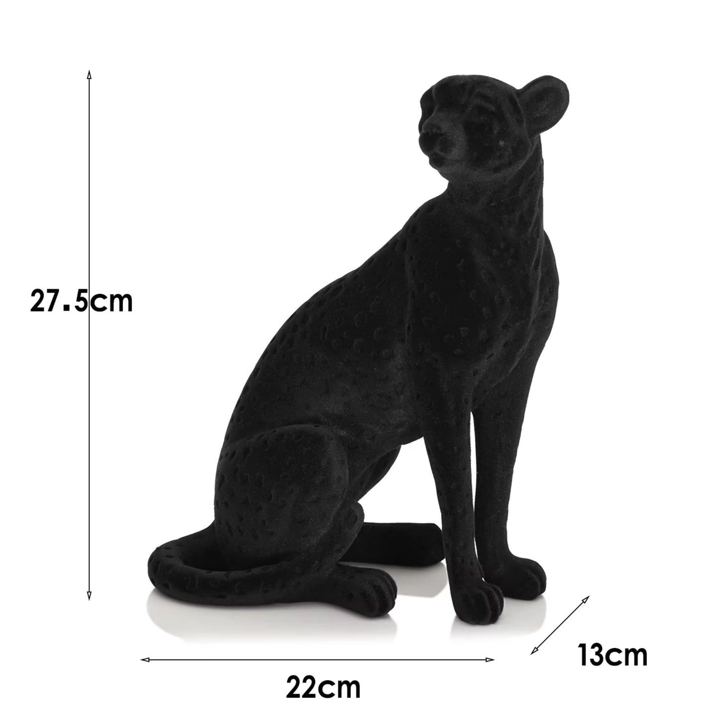 Realistic Black Panther Statue 27 cm