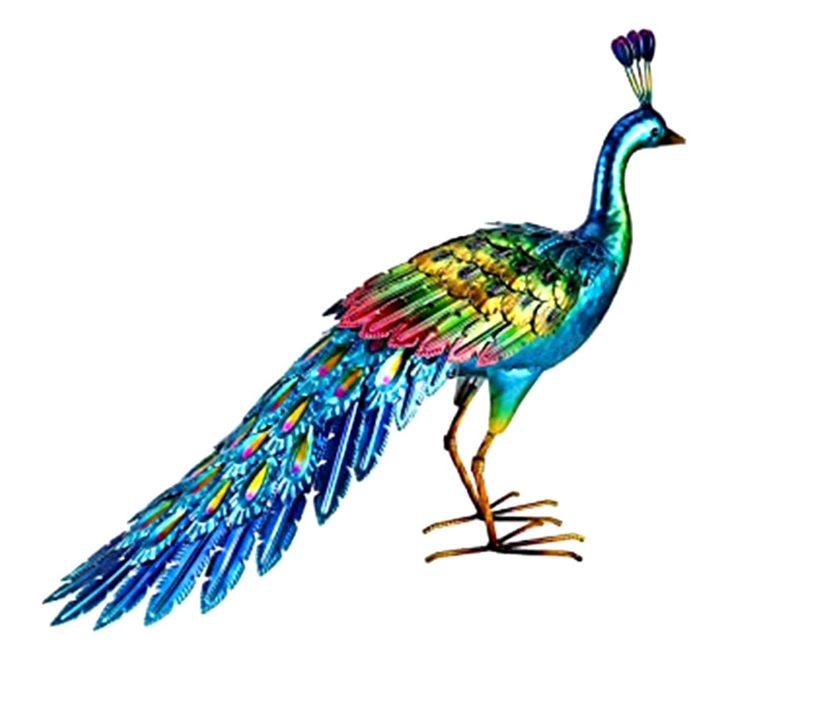 Metal Peacock Statue 45 cm