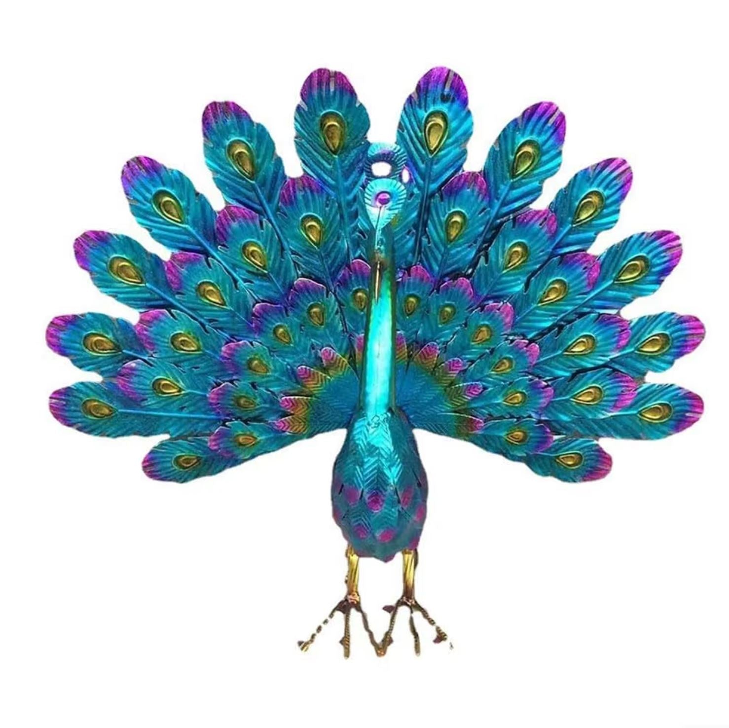 Metal Peacock Statue - 32 cm