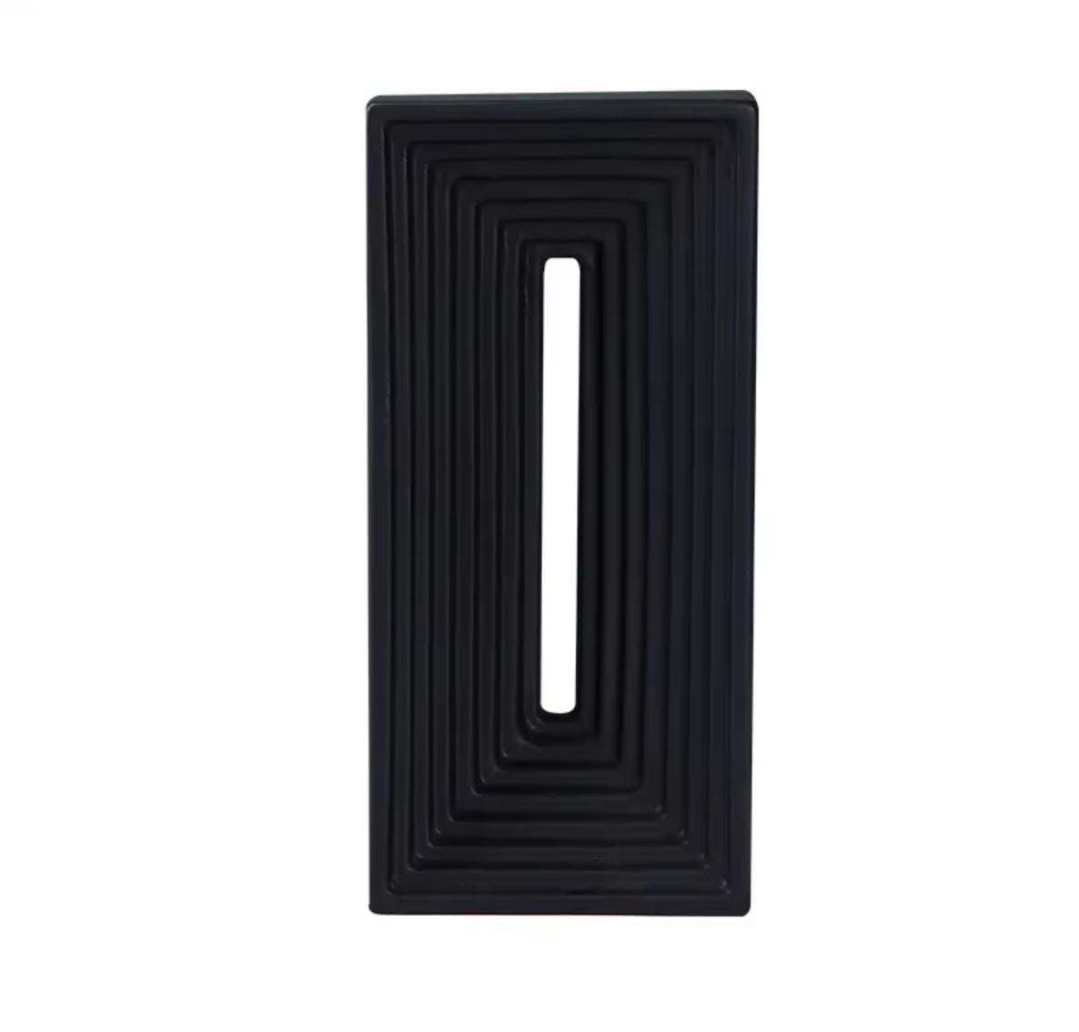 Black Rectangle Ceramic Sculpture 30 cm