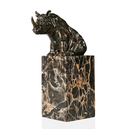 Bronze Rhinoceros 21 cm