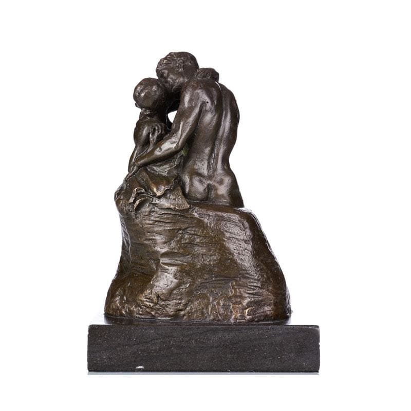 Bronze Statue, The Kiss by Rodin, Reproduction, 14 cm