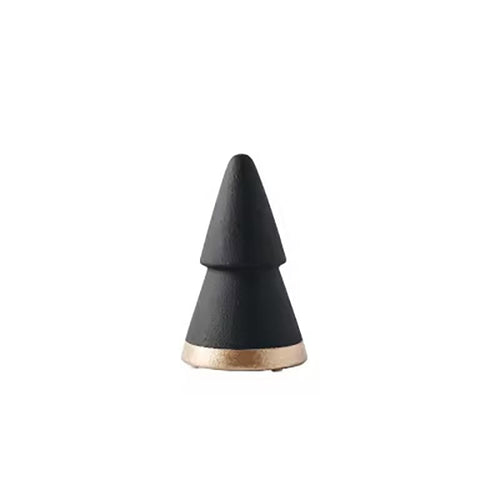 Black & Gold Fir Tree Statue 13 cm