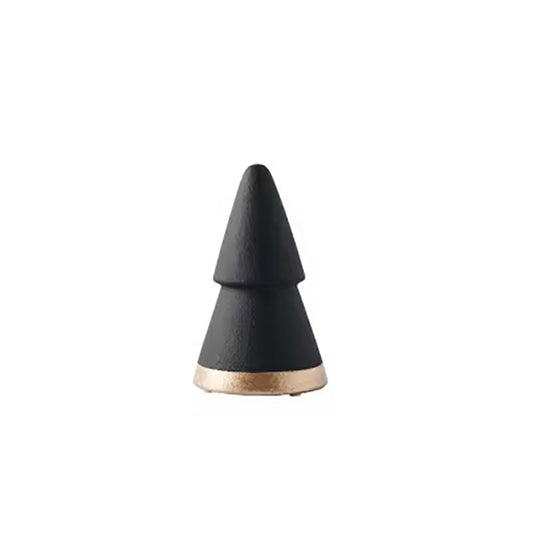 Black & Gold Fir Tree Statue 13 cm