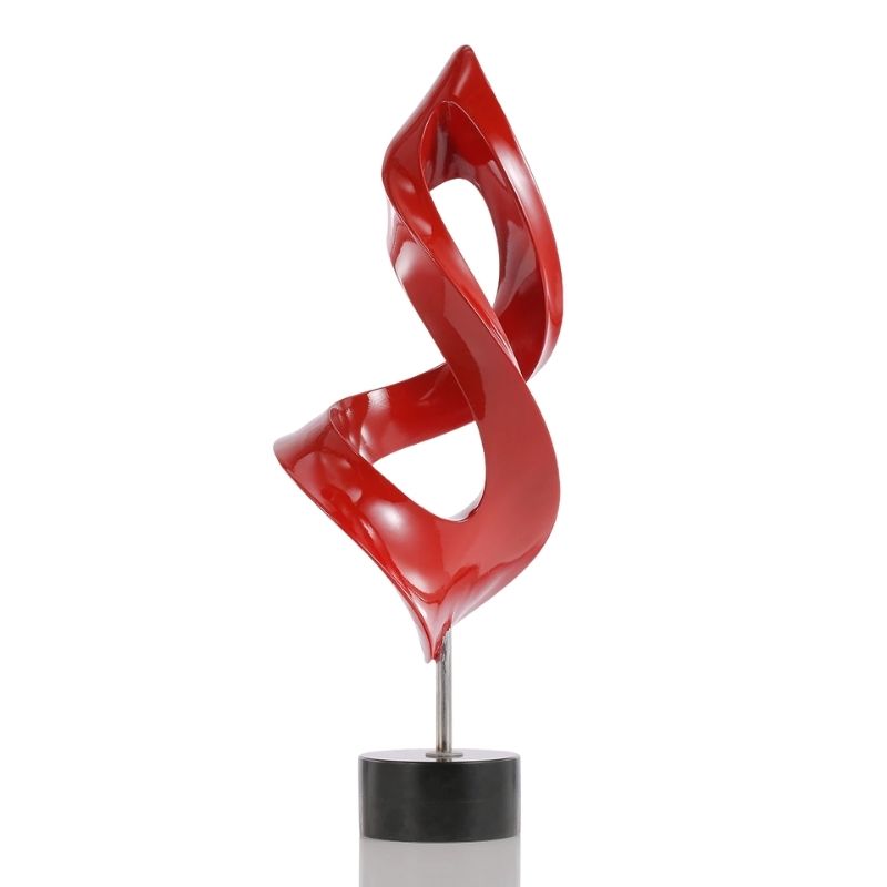 Abstract Sculpture <br/> Red Design 37 cm