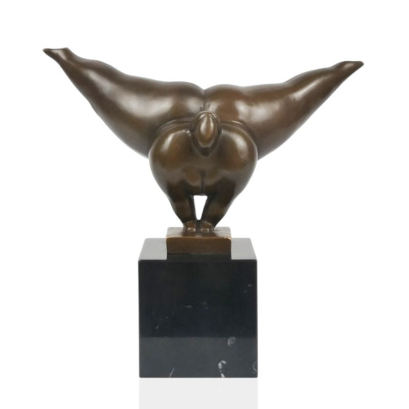 Curvy Bronze Woman Sculpture 22 cm