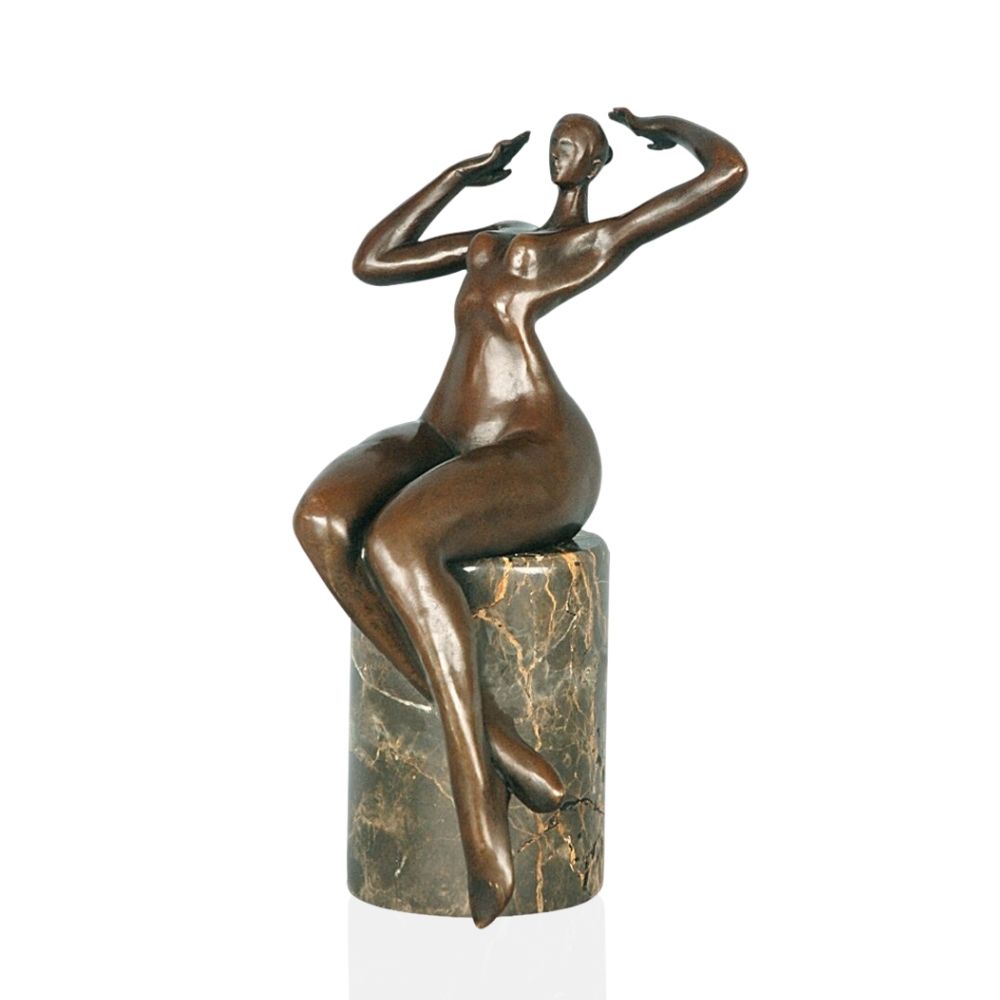 Bronze Woman Sculpture <br/> Voluptuous 23 cm