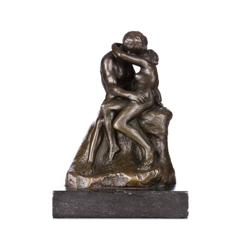 Bronze Statue, The Kiss by Rodin, Reproduction, 14 cm