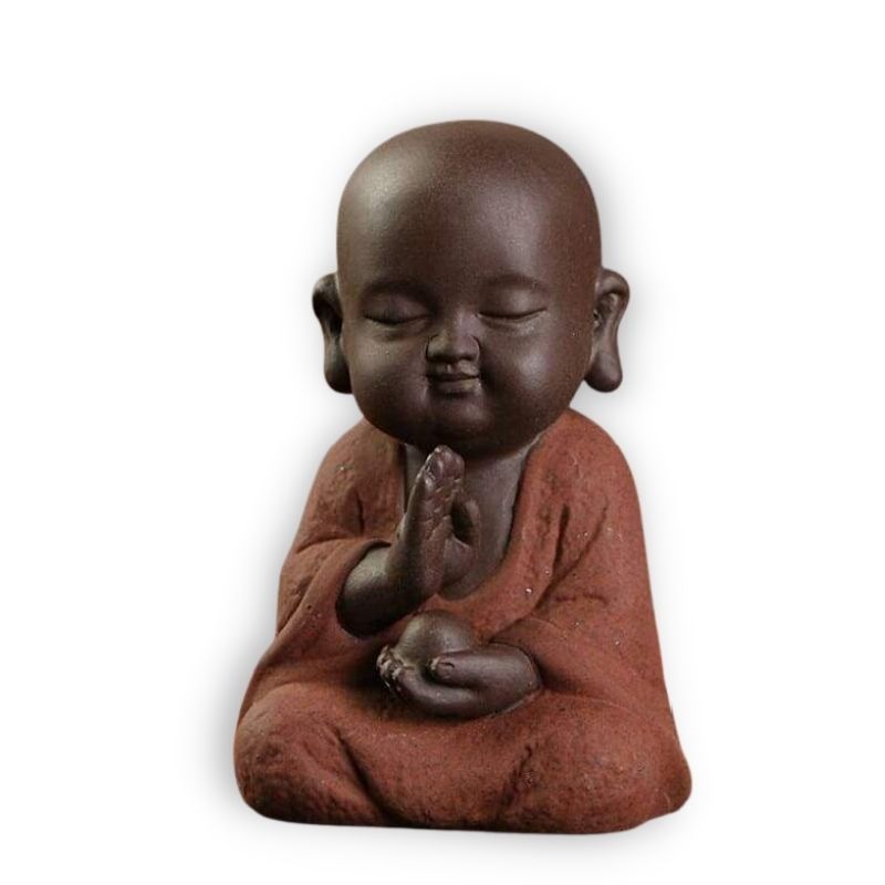 Modern Sculpture <br/> Buddhist Monk Statuette 9 cm