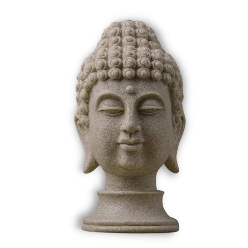 Modern Sculpture, Stone Buddha <br/> Head 33 cm