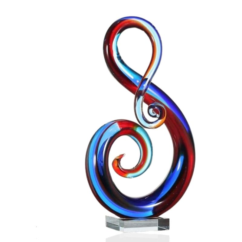 Modern Sculpture <br/> Multicolor Design Glass