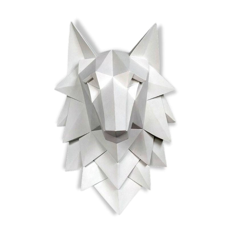 Design Wall Sculpture <br/> Origami Wolf Head