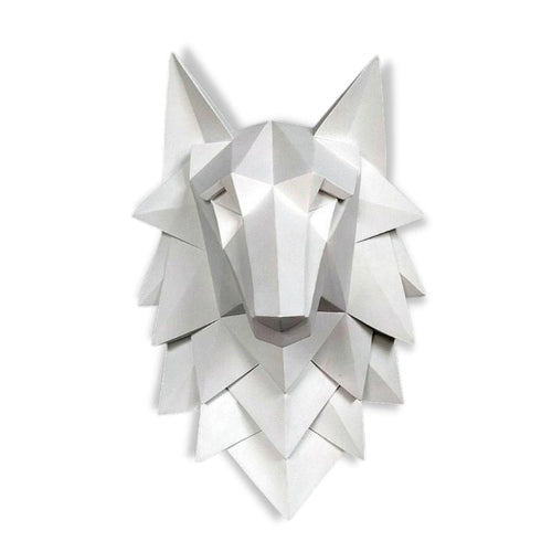 Design Wall Sculpture <br/> Origami Wolf Head