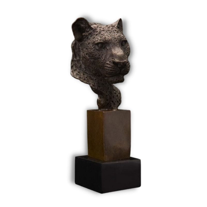 Bronze Panther Sculpture <br/> Deluxe Replica 21 cm