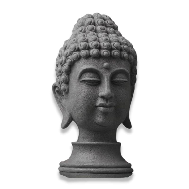 Modern Sculpture, Stone Buddha <br/> Head 33 cm