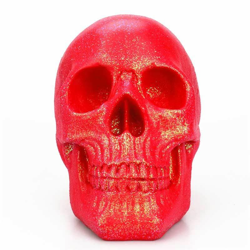 Skull Statue <br/> Glitter 18 cm