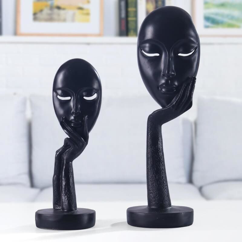 Contemporary Sculpture <br/> Pensive Woman Face