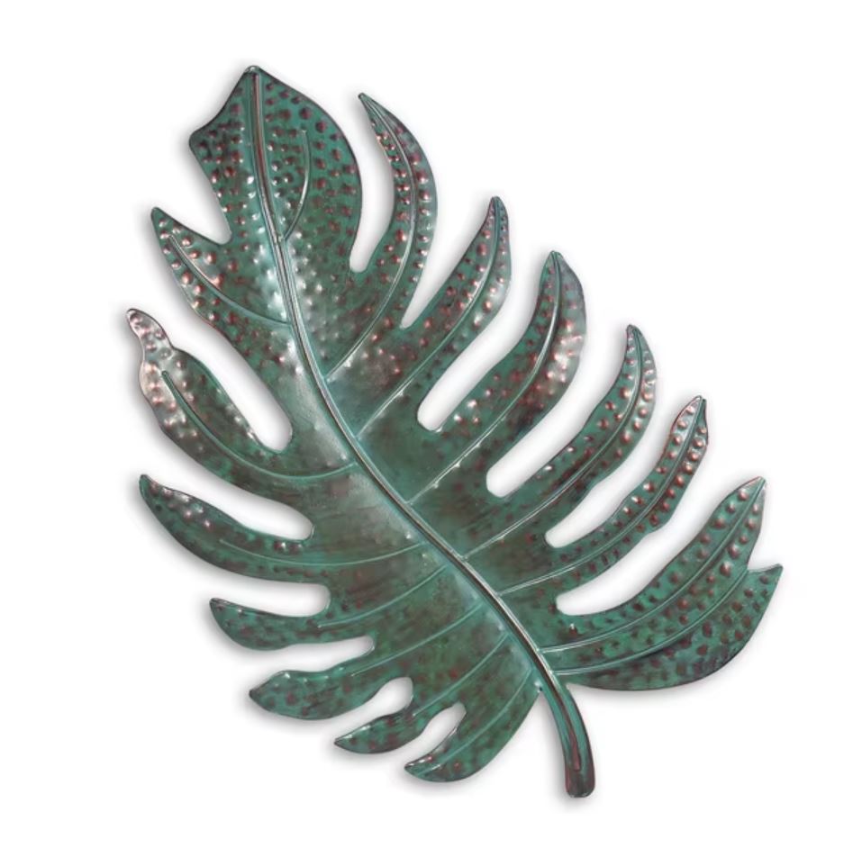 Metal Leaf Wall Sculpture 28 cm