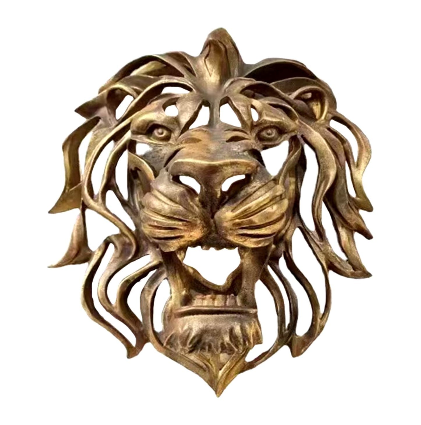 Gold Lion Head Wall Statue 30 cm