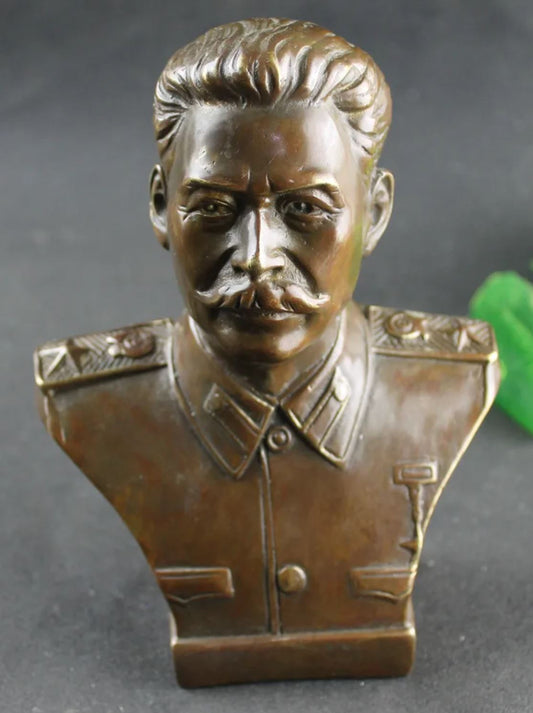 Stalin Bust in Brass 17 cm