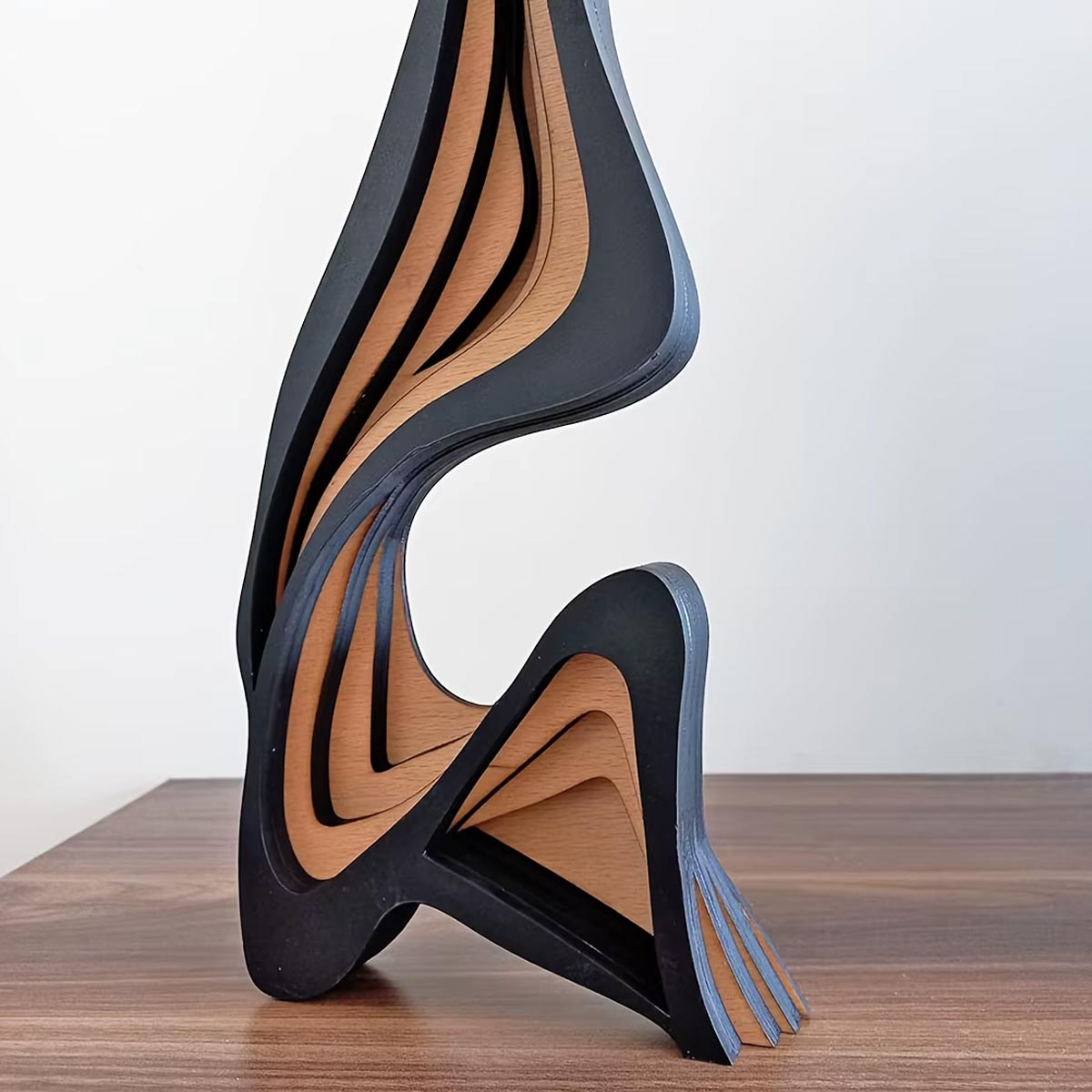 Abstract Design Wood Statue 40 cm