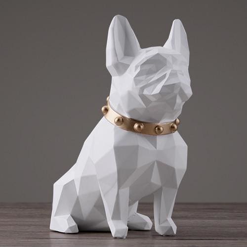 Bulldog Statue <br/> Origami Collar 25 cm