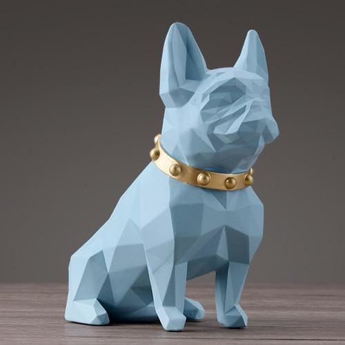 Bulldog Statue <br/> Origami Collar 25 cm