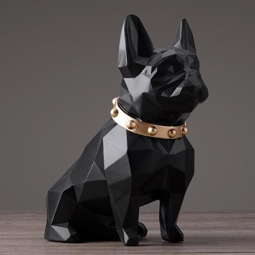 Bulldog Statue <br/> Origami Collar 25 cm