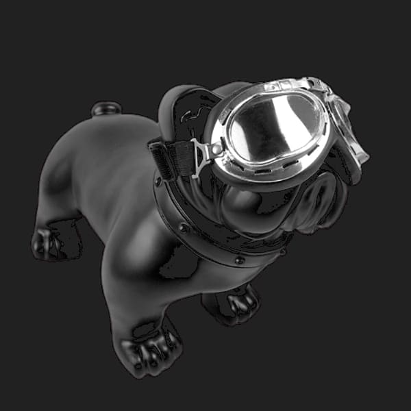 Dog Statue <br/> Motorcycle Bulldog 33 cm