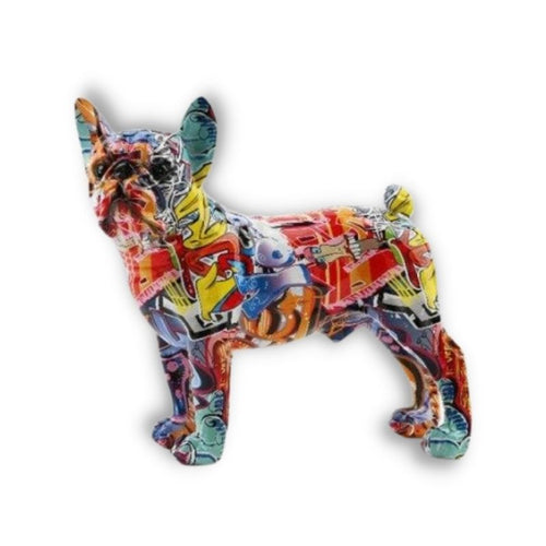 Bulldog Statue <br/> Multicolor 28 cm