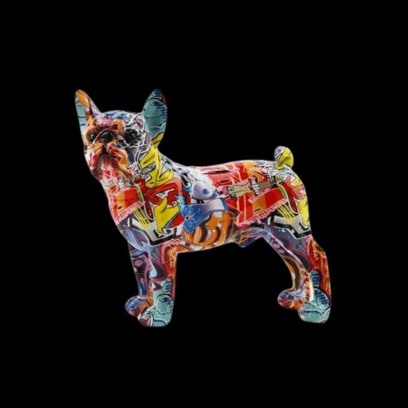 Bulldog Statue <br/> Multicolor 28 cm