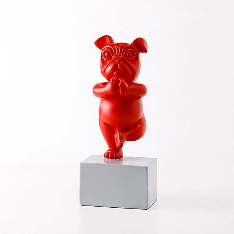 Bulldog Statue <br/> Yoga 23 cm
