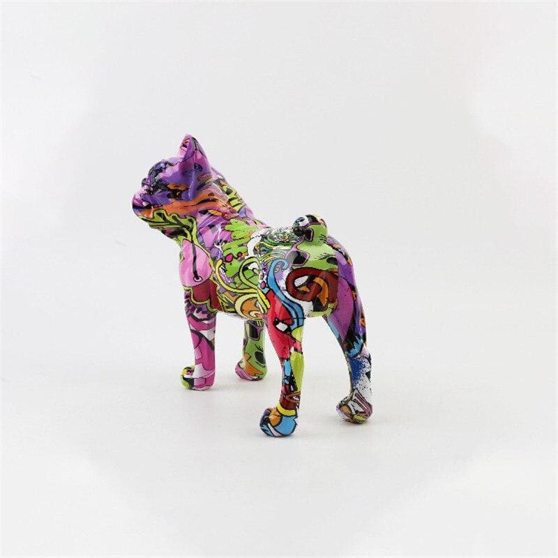 Bulldog Statue <br/> Multicolor 28 cm