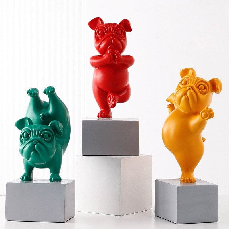 Bulldog Statue <br/> Yoga 23 cm