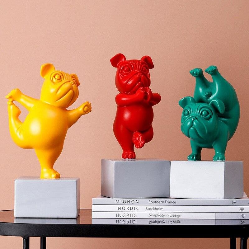 Bulldog Statue <br/> Yoga 23 cm