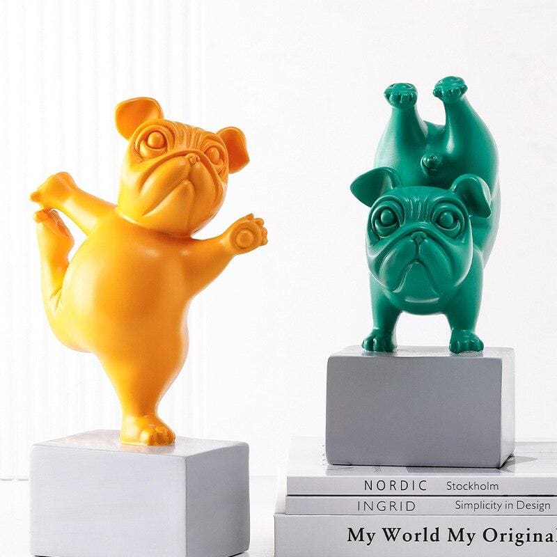 Bulldog Statue <br/> Yoga 23 cm