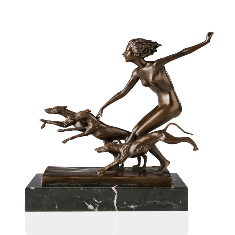 Bronze Diana the Huntress Statue