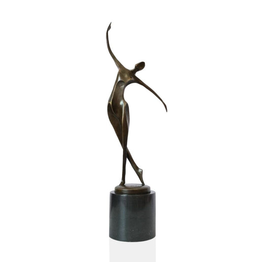 Bronze Sculpture <br/> Standing Bronze Woman Statue 53 cm