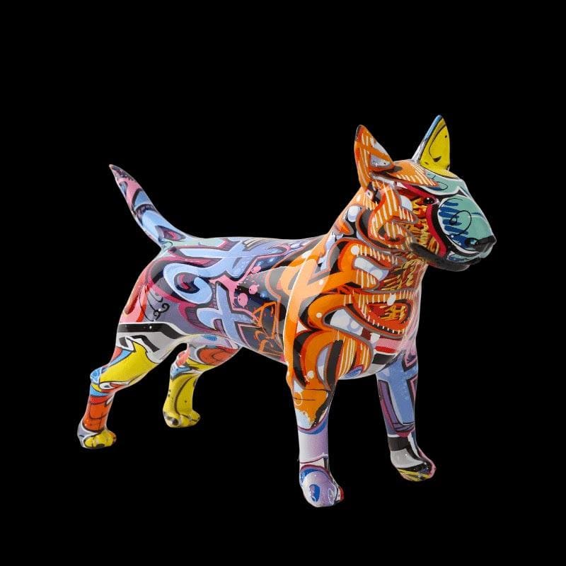 Dog Statue <br/> Multicolor Bull Terrier Statue