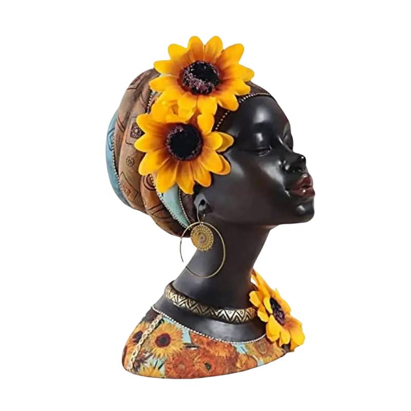 African Bust <br> Statue