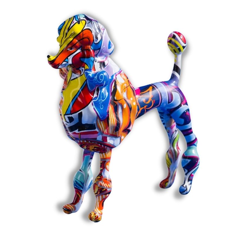 Dog Statue <br/> Multicolor Poodle